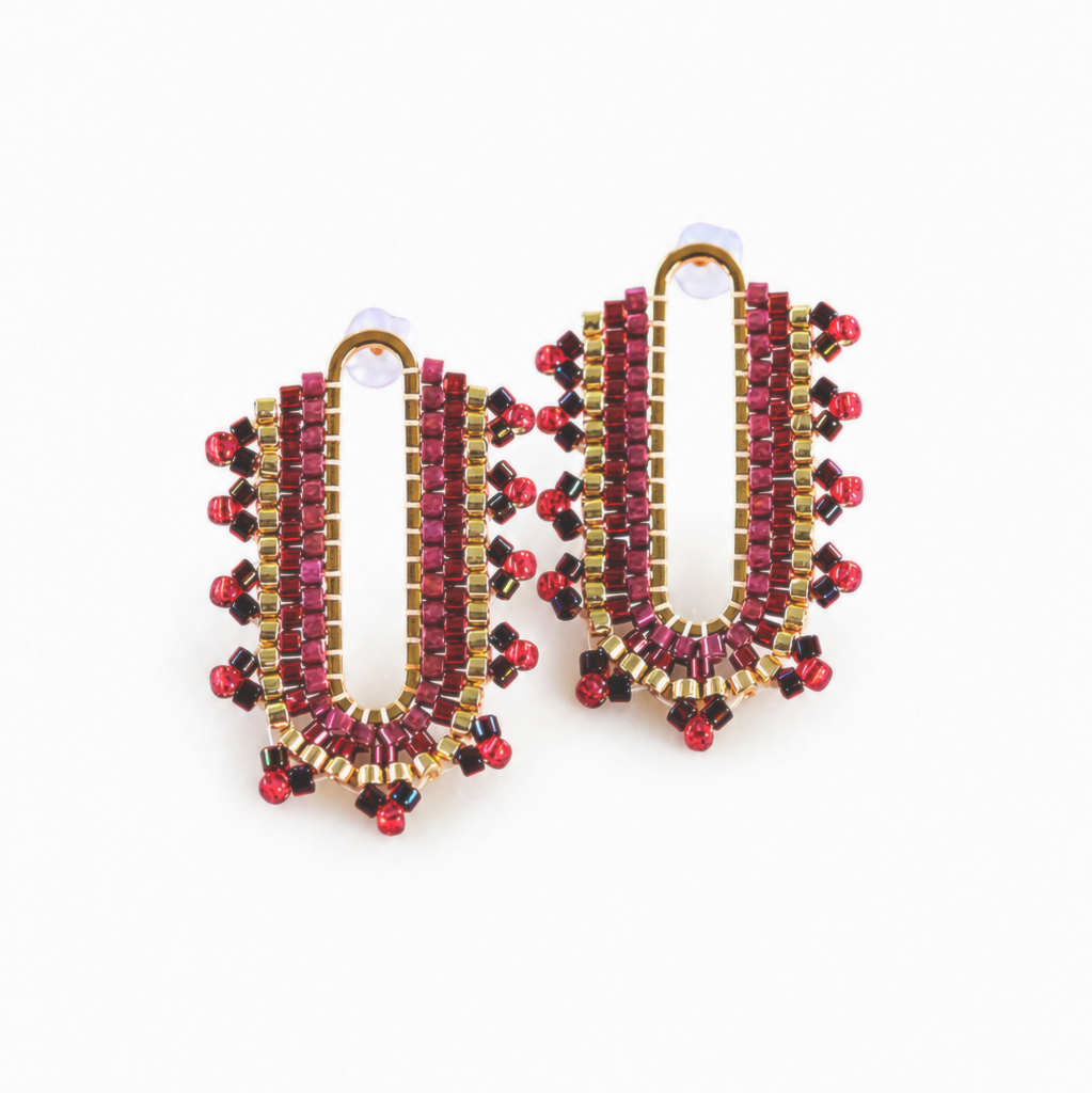 Burgundy & Gold Lozenges