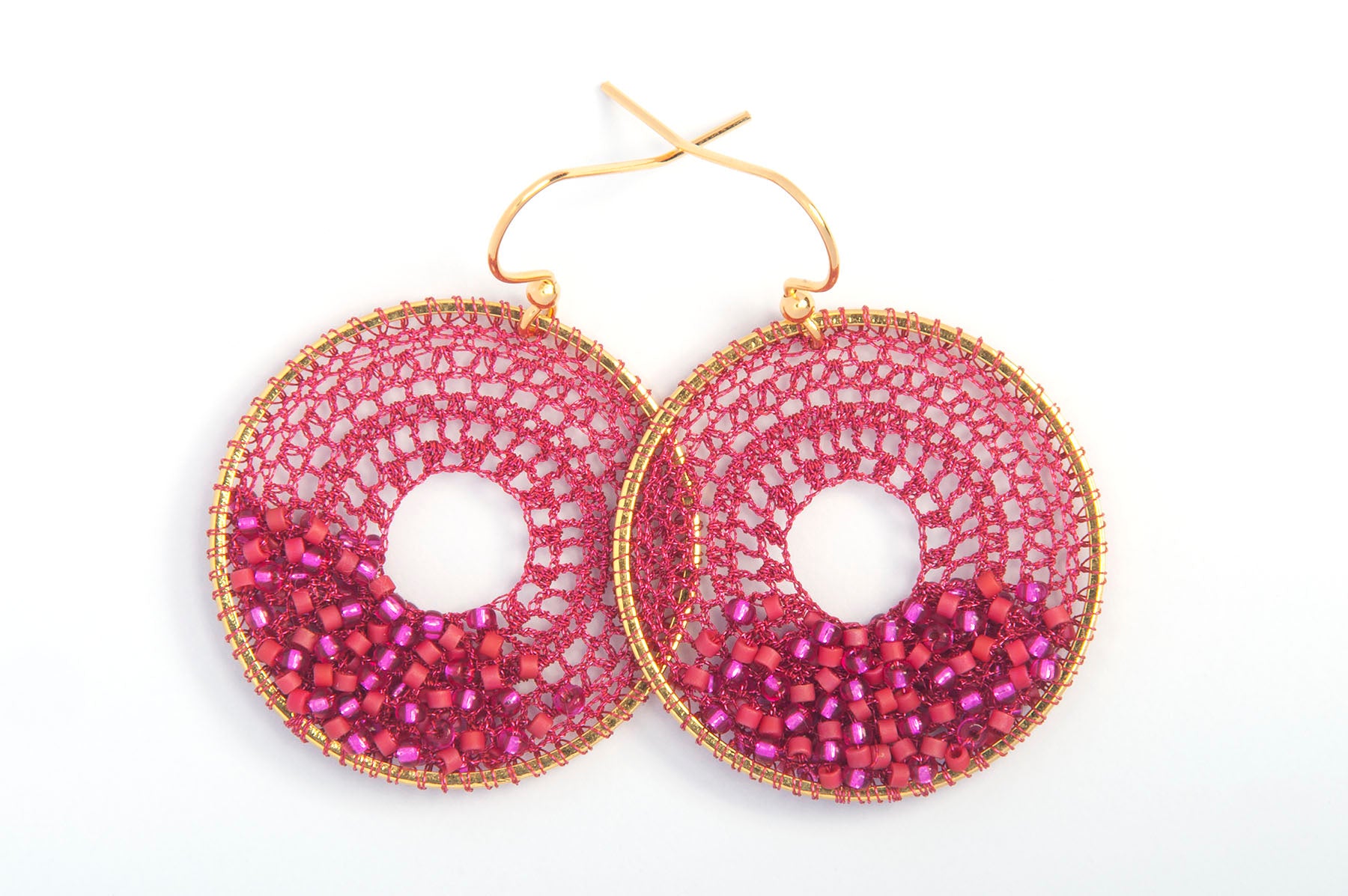 Fuchsia Beaded Micro-Crochet