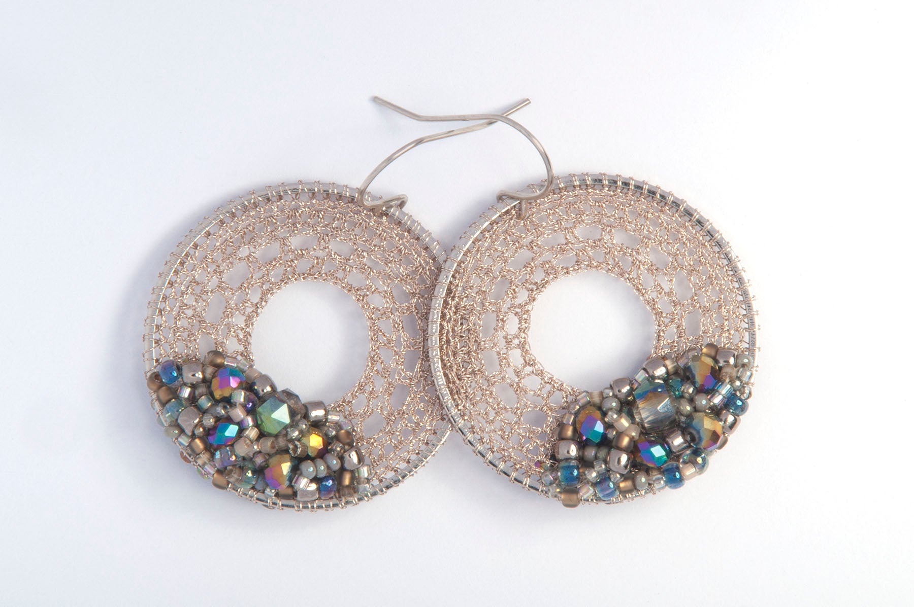 Antique Silver Beaded Micro-Crochet
