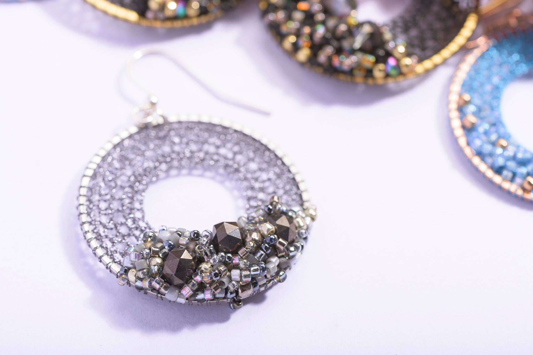 Charcoal Beaded Micro-Crochet