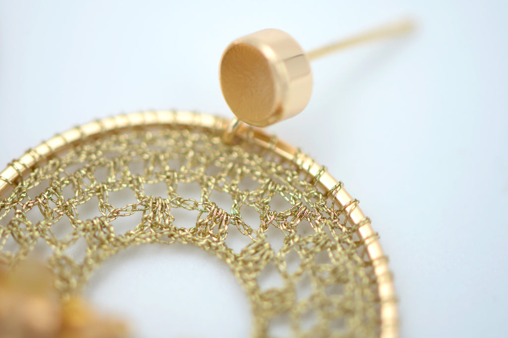 Gold & Iridescent Micro-Crochet (Small)
