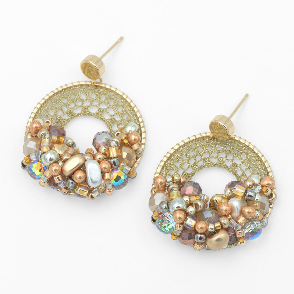 Gold & Iridescent Micro-Crochet (Small)