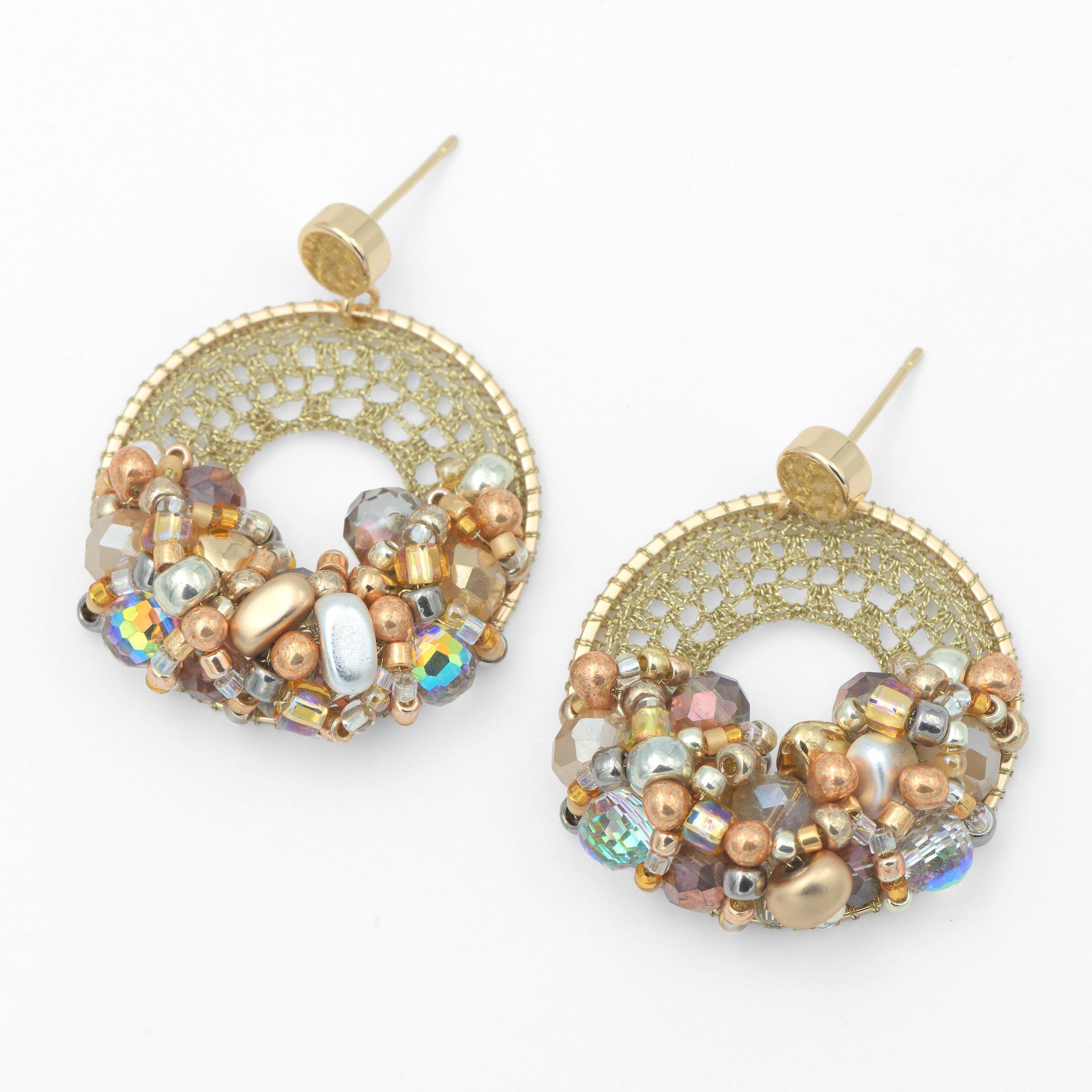 Gold & Iridescent Micro-Crochet (Small)