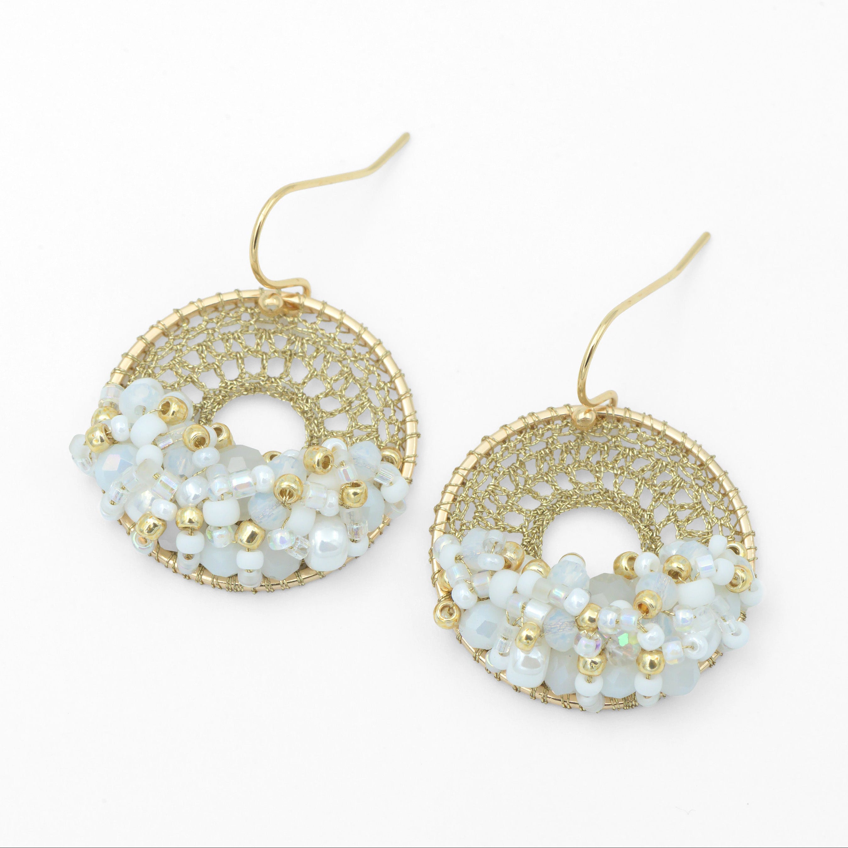 Gold & White Micro-Crochet (X-Small)