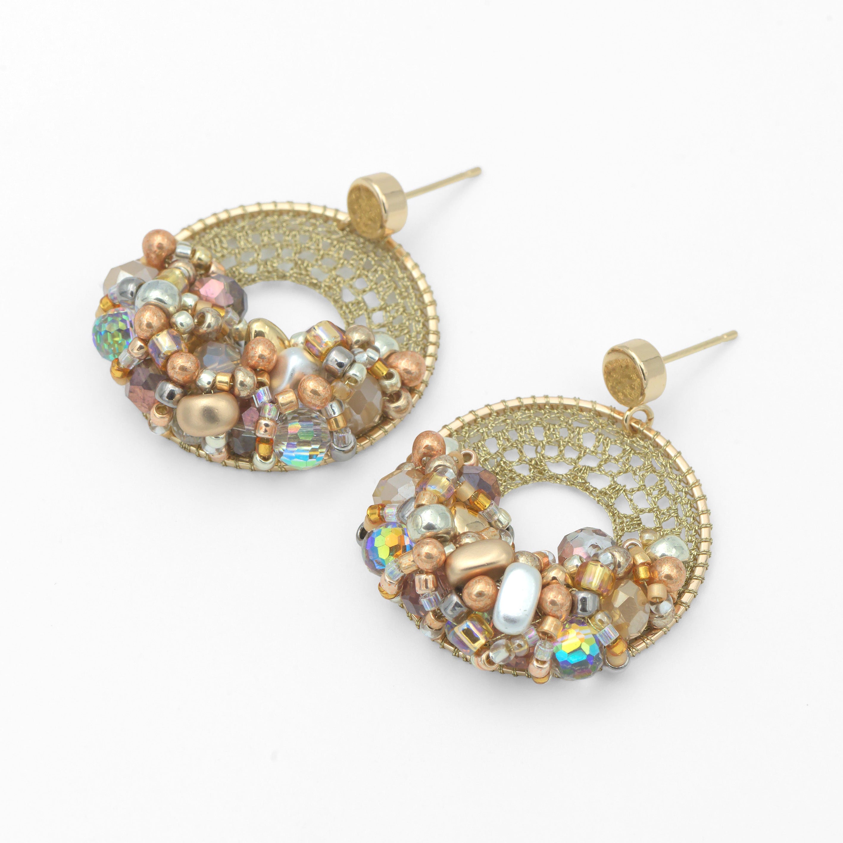 Gold & Iridescent Micro-Crochet (Small)