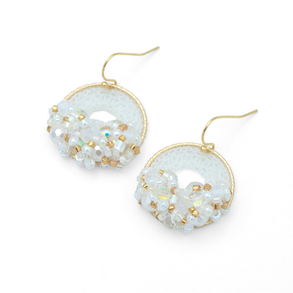 White & Gold Micro-Crochet (X-Small)