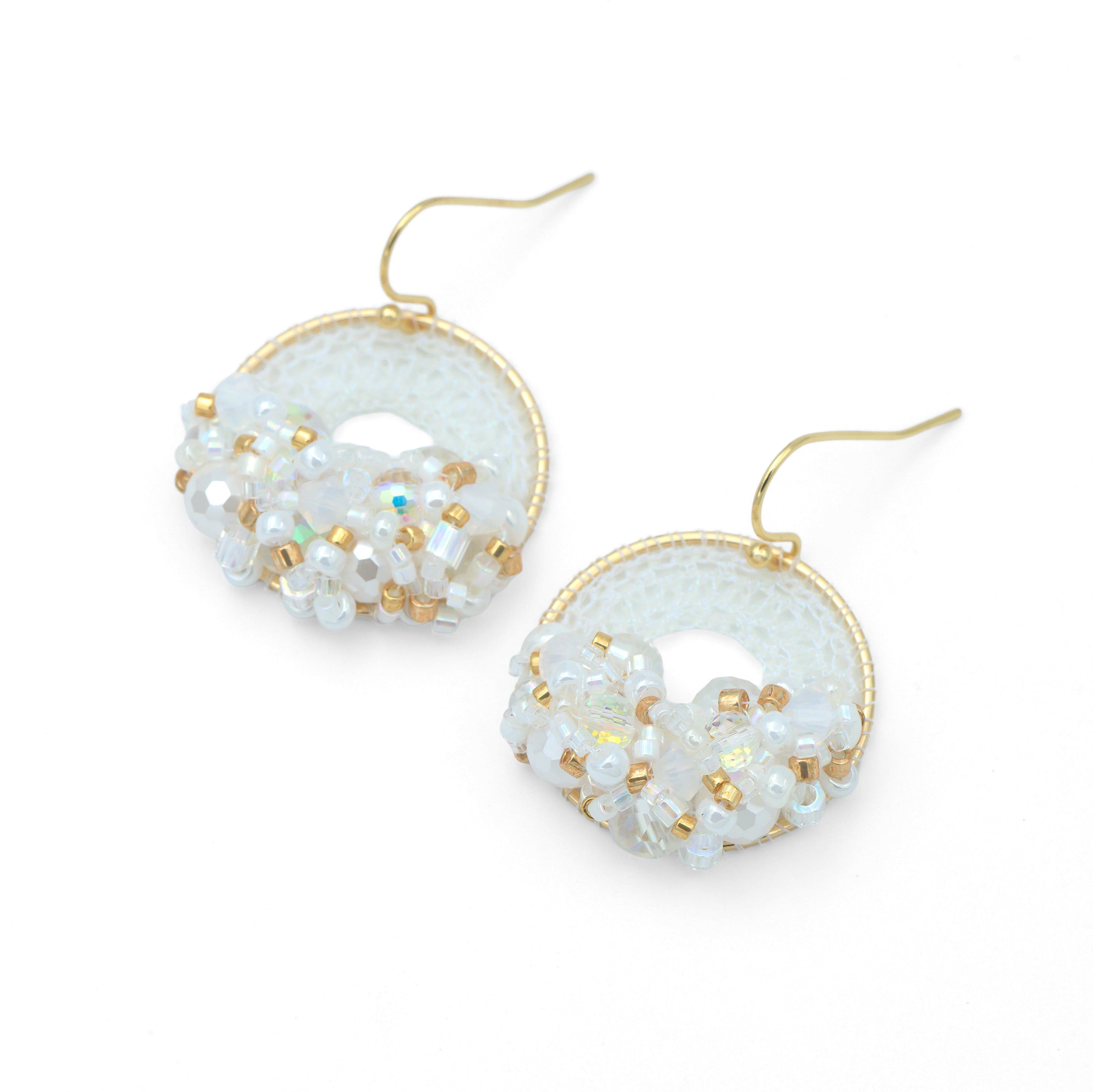 White & Gold Micro-Crochet (X-Small)