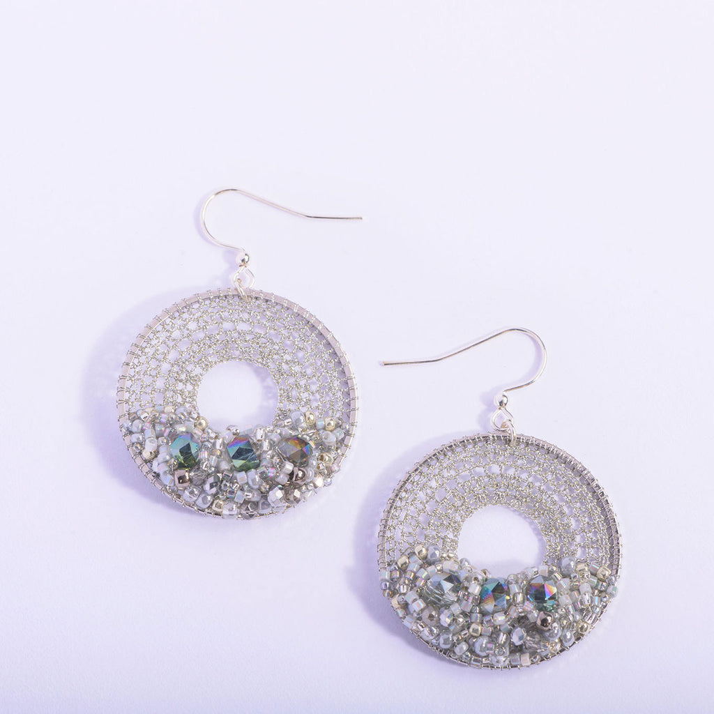Silver Beaded Micro-Crochet