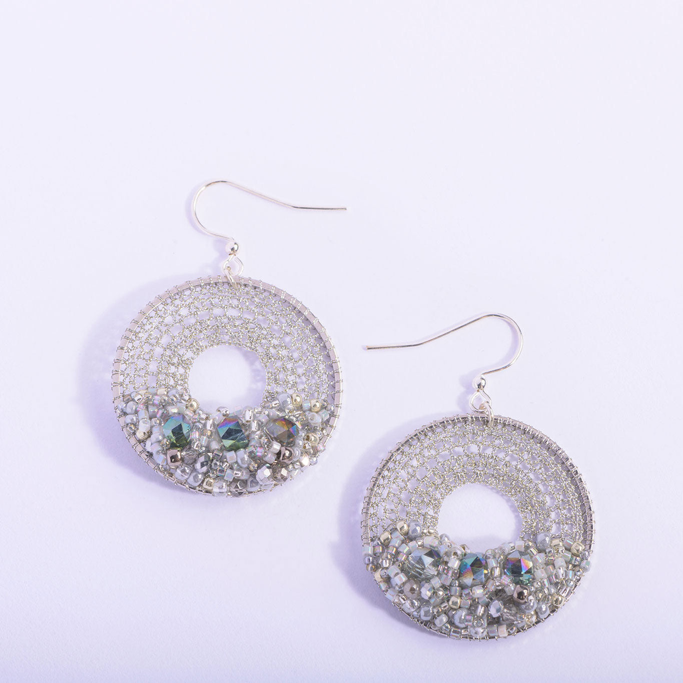 Silver Beaded Micro-Crochet