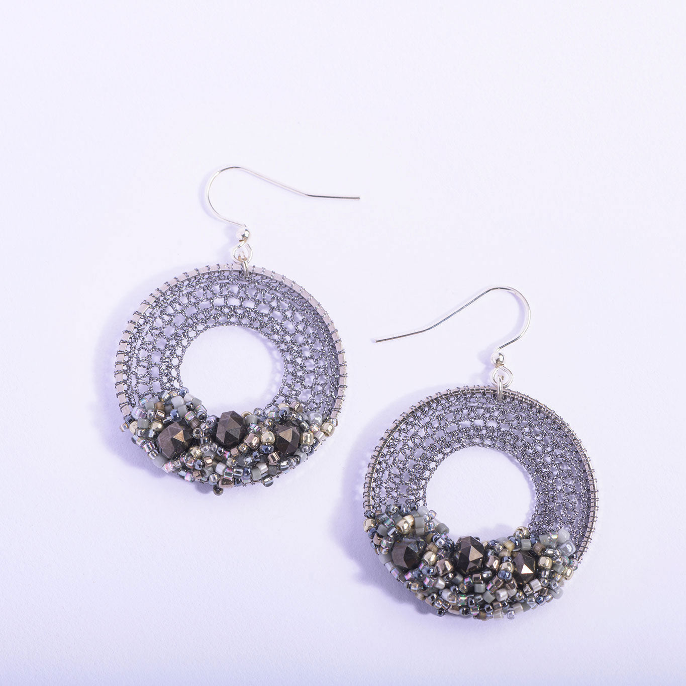 Charcoal Beaded Micro-Crochet