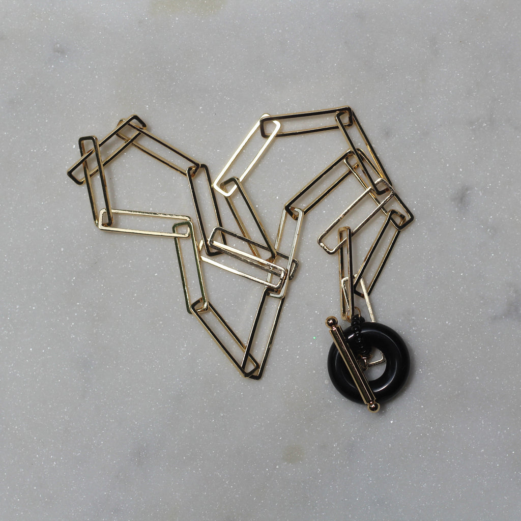 Gold Paperclip Necklace