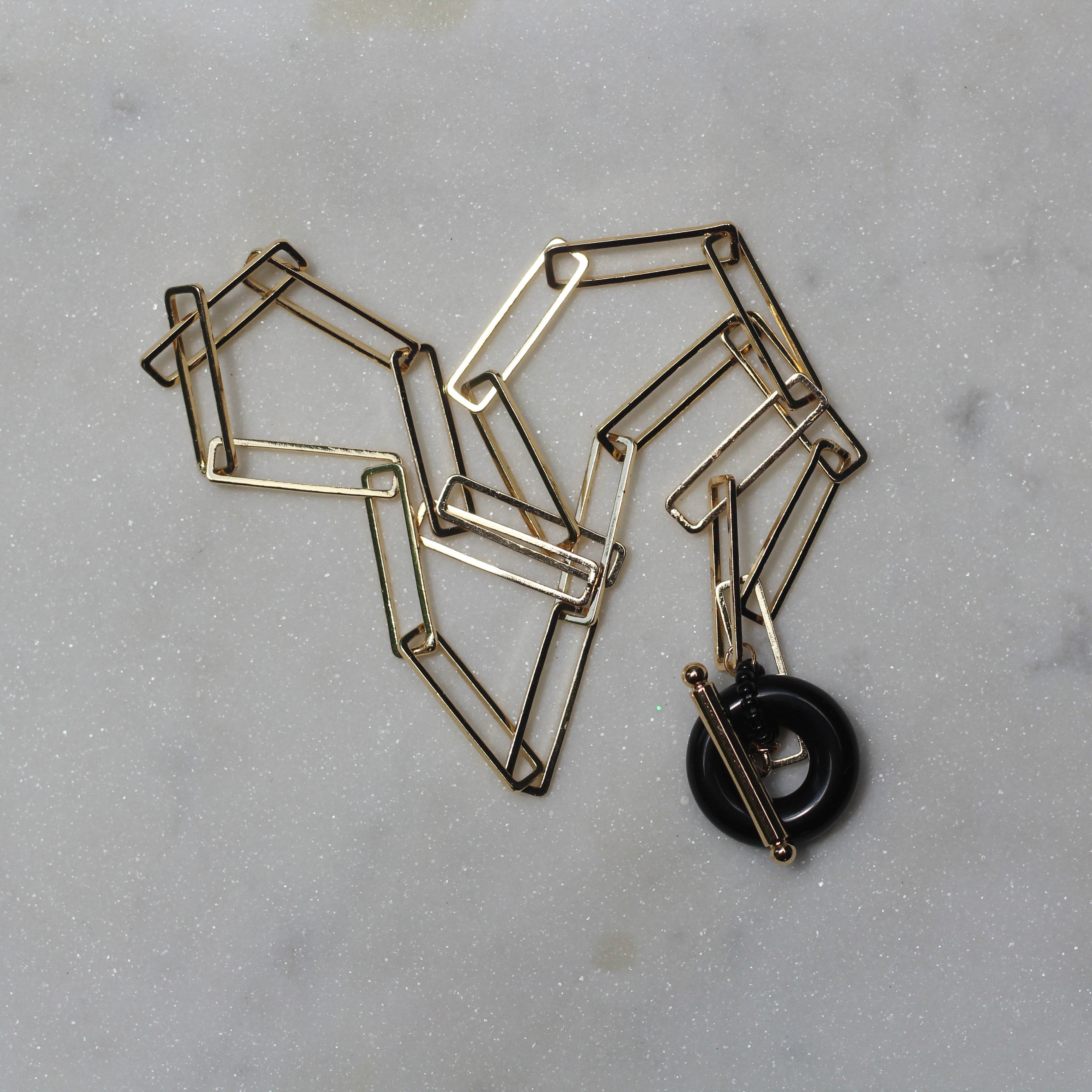 Gold Paperclip Necklace