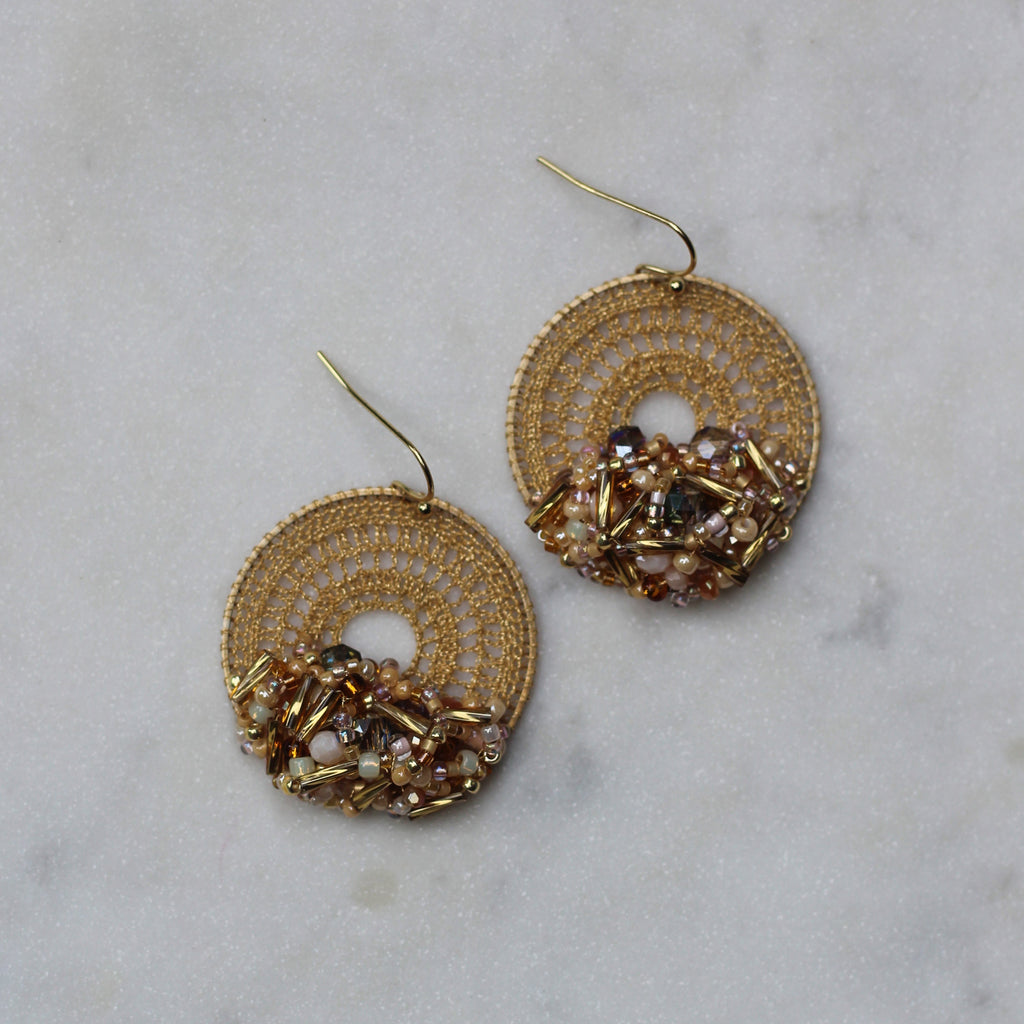 Golden Girl Beaded Micro-Crochet