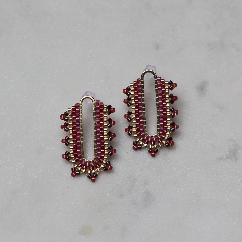Burgundy & Gold Lozenges