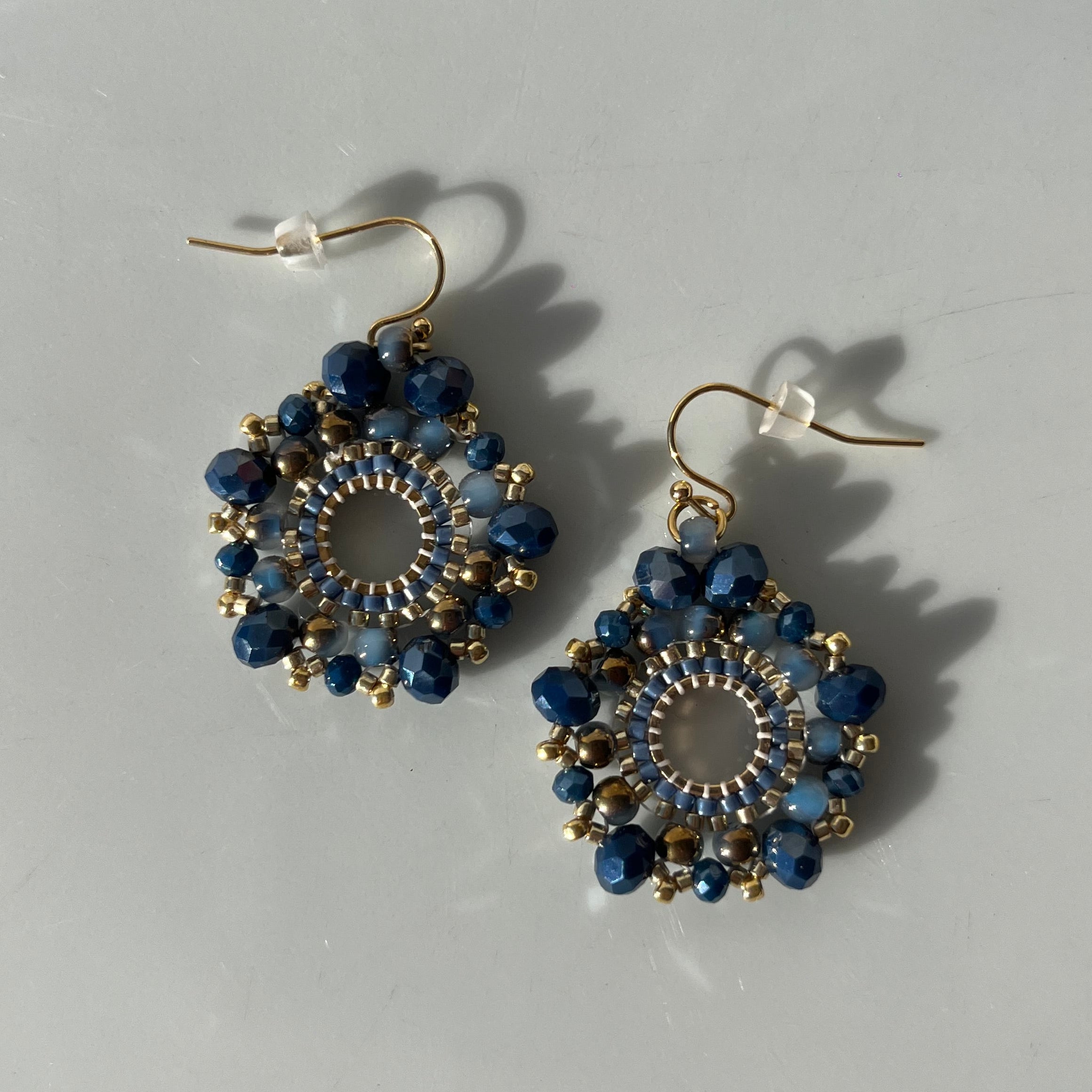 Denim Blue Hexagons