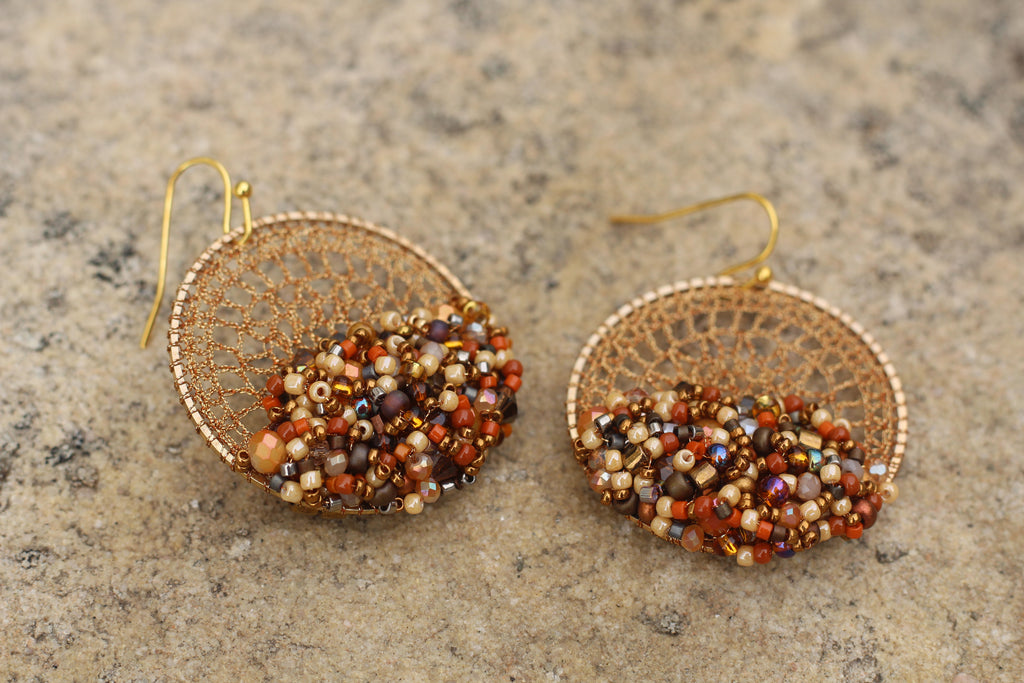 Copper Beaded Micro-Crochet