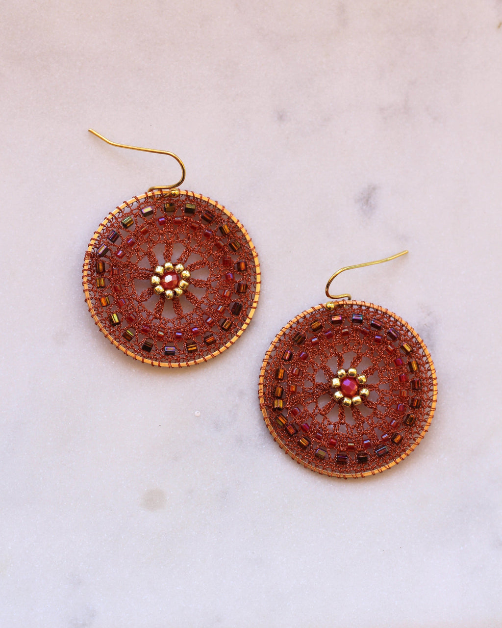 Terracotta Protea Micro-Crochet