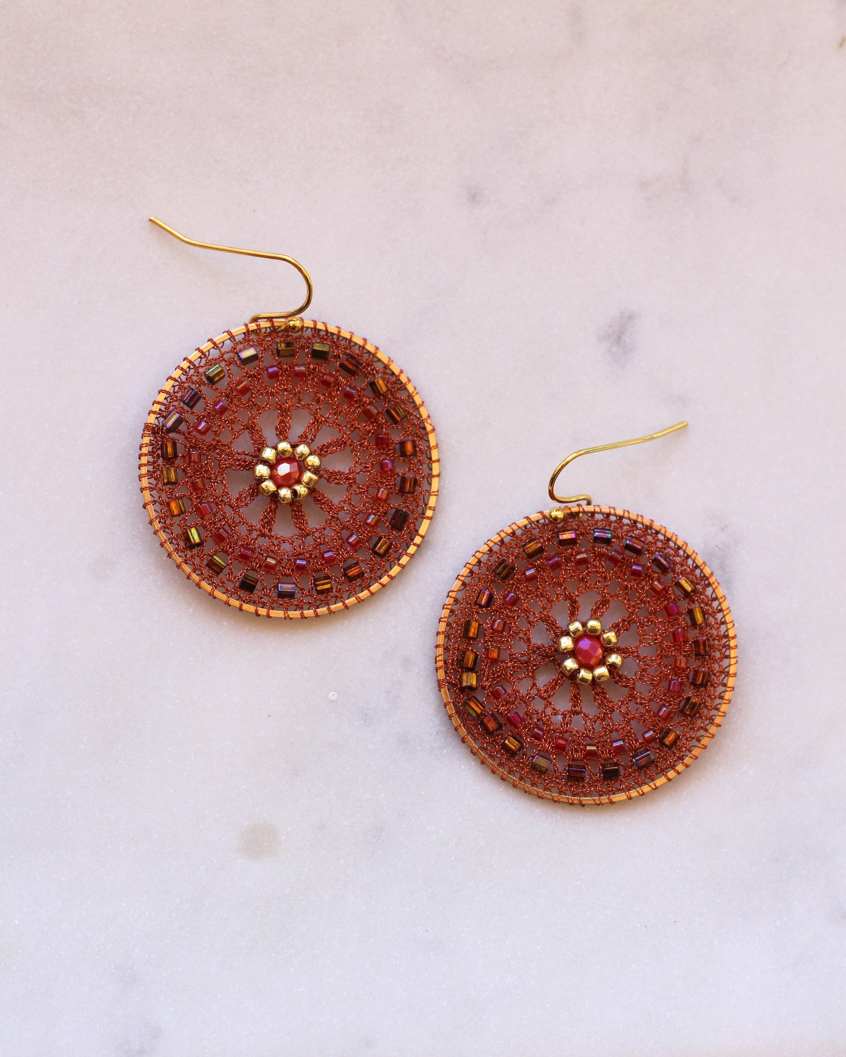 Terracotta Protea Micro-Crochet