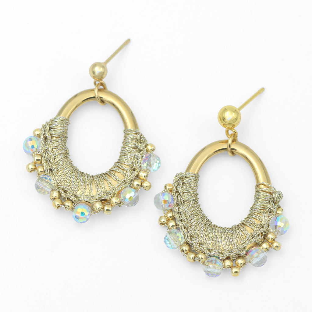 Gold Chunky Oval Crochet