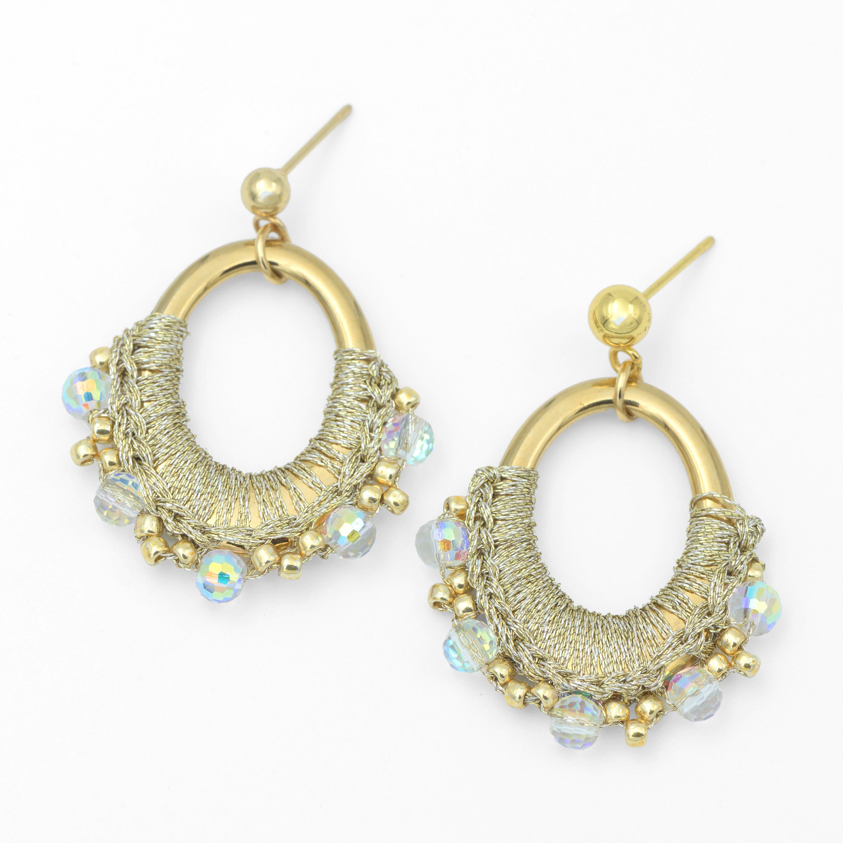 Gold Chunky Oval Crochet