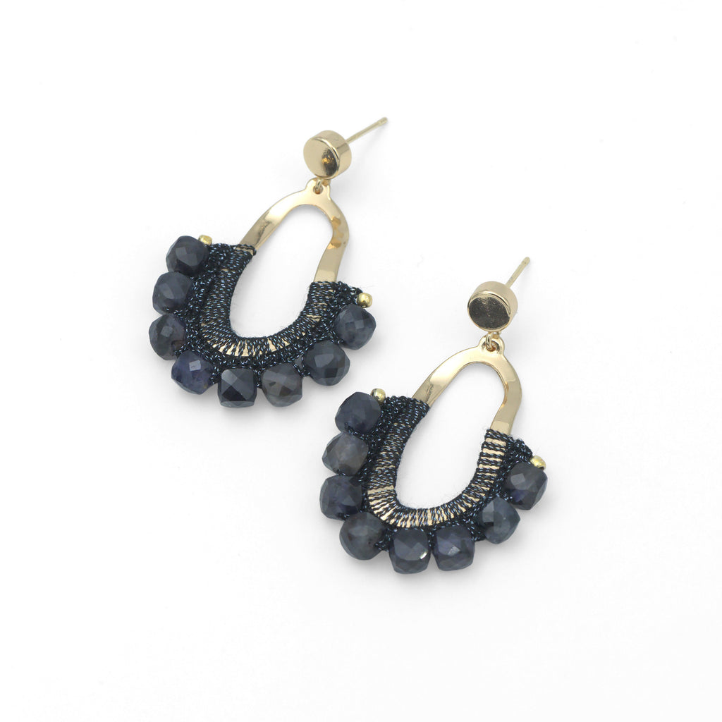 Black Hammered Oblong Crochet