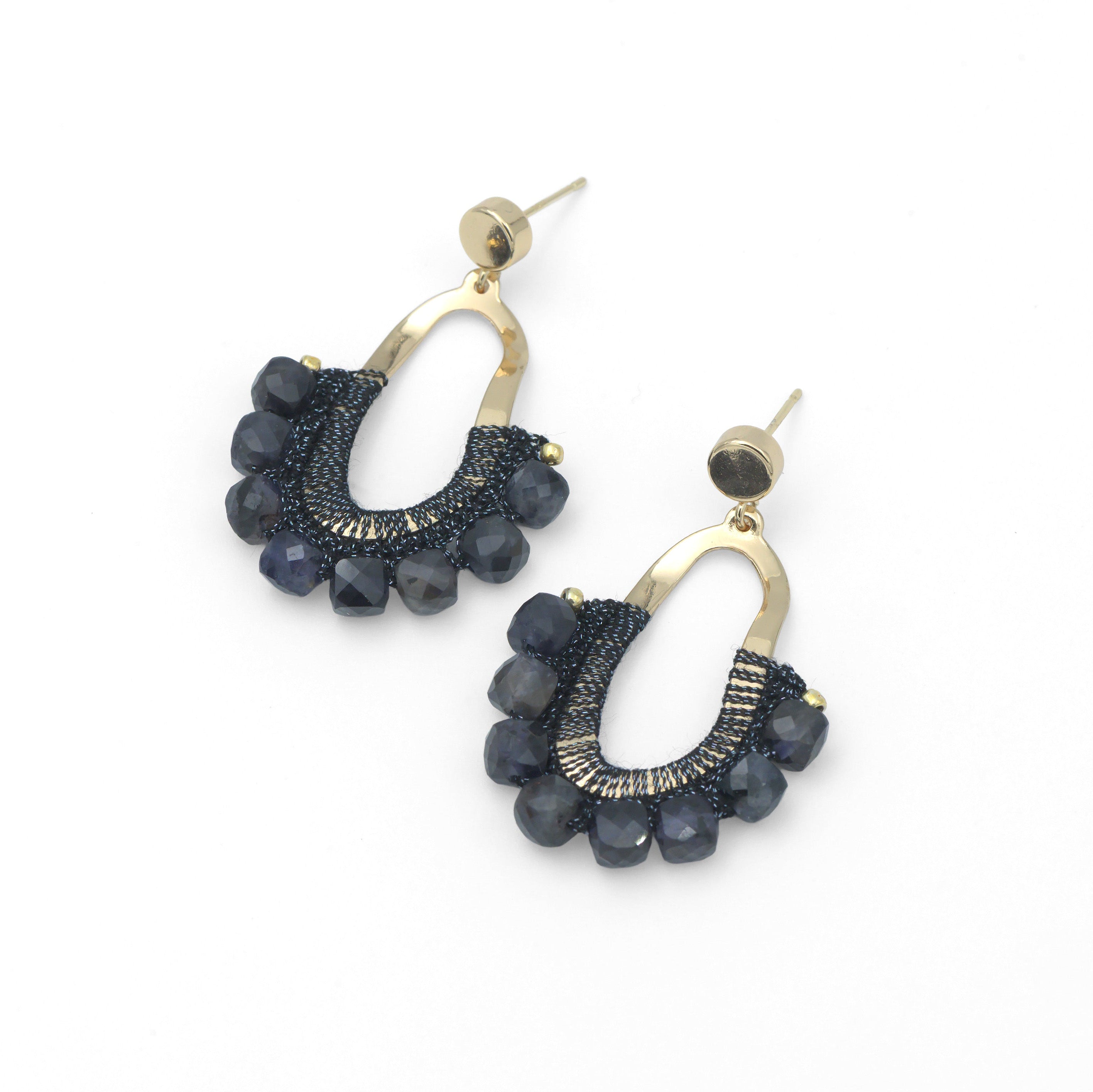 Black Hammered Oblong Crochet