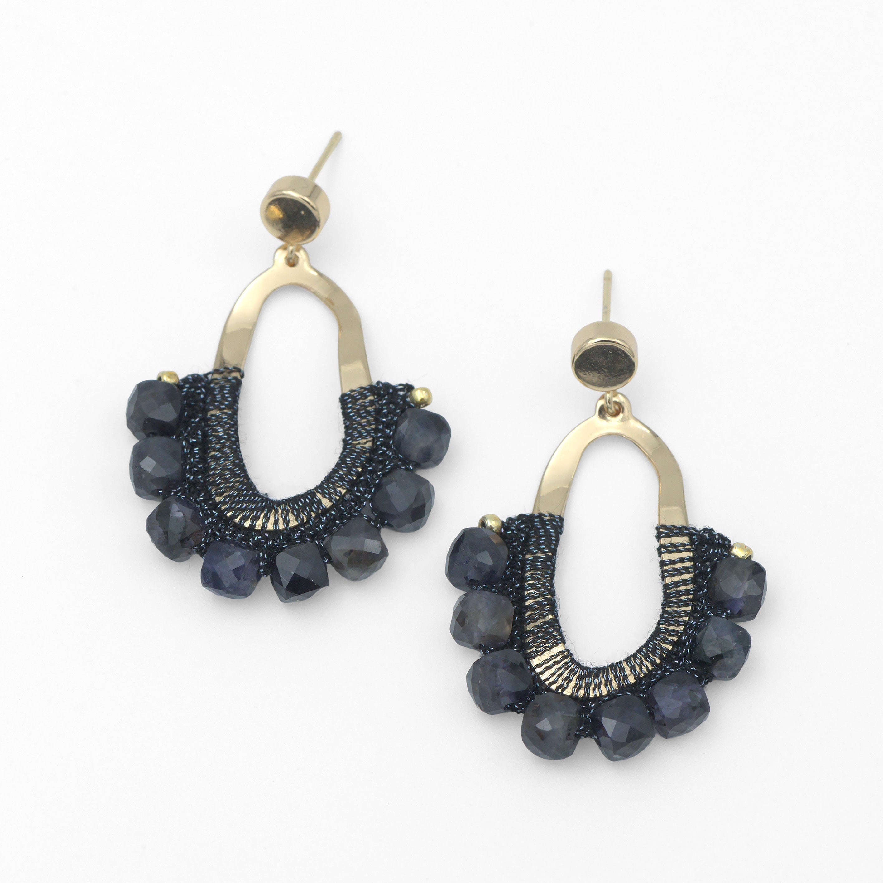 Black Hammered Oblong Crochet