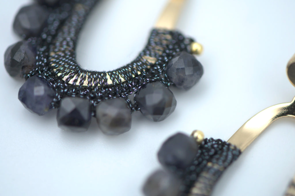Black Hammered Oblong Crochet