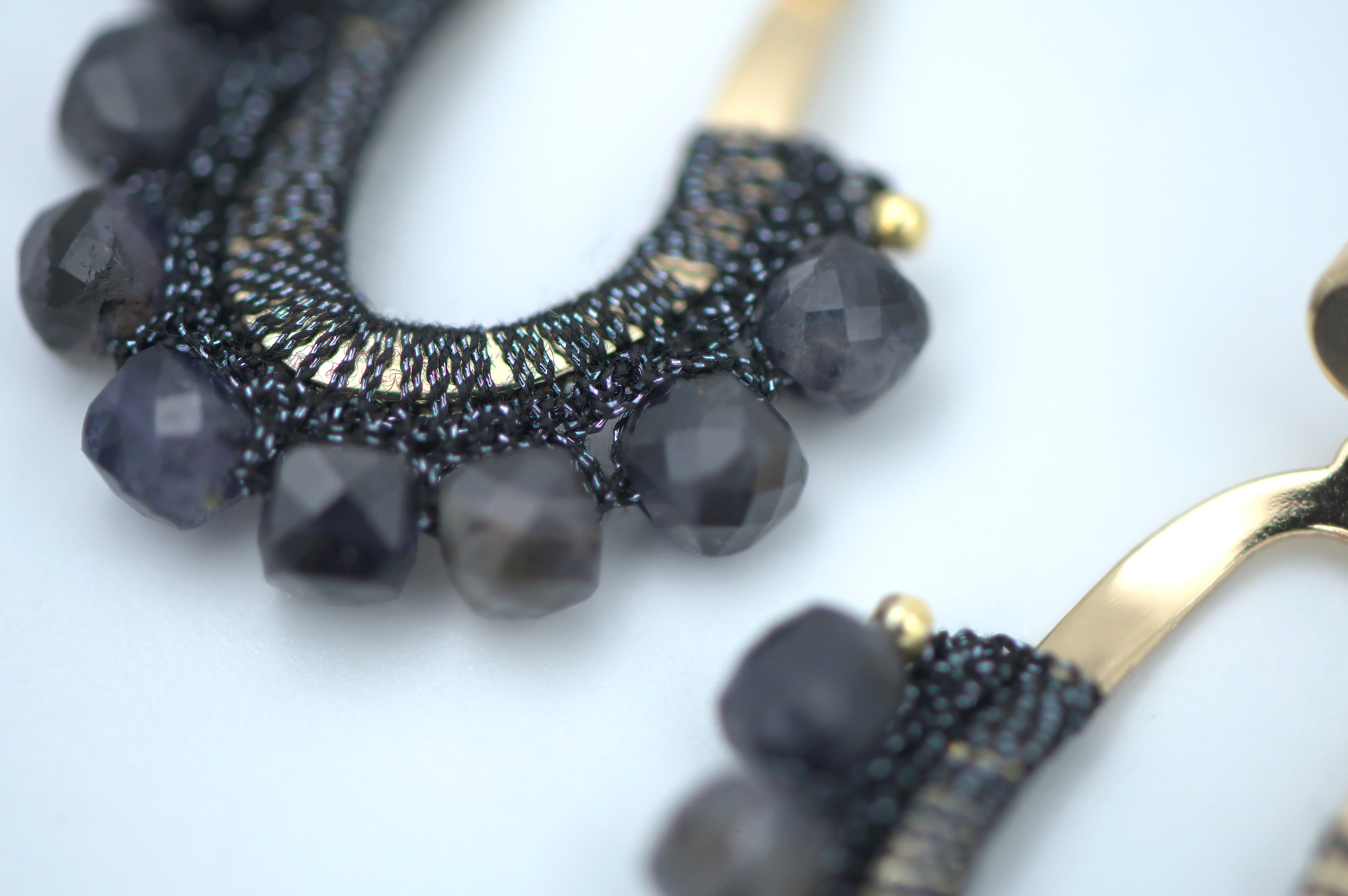 Black Hammered Oblong Crochet