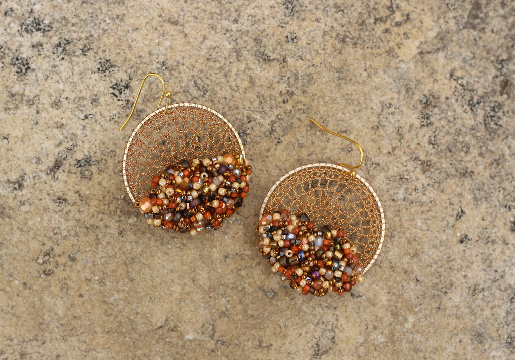 Copper Beaded Micro-Crochet