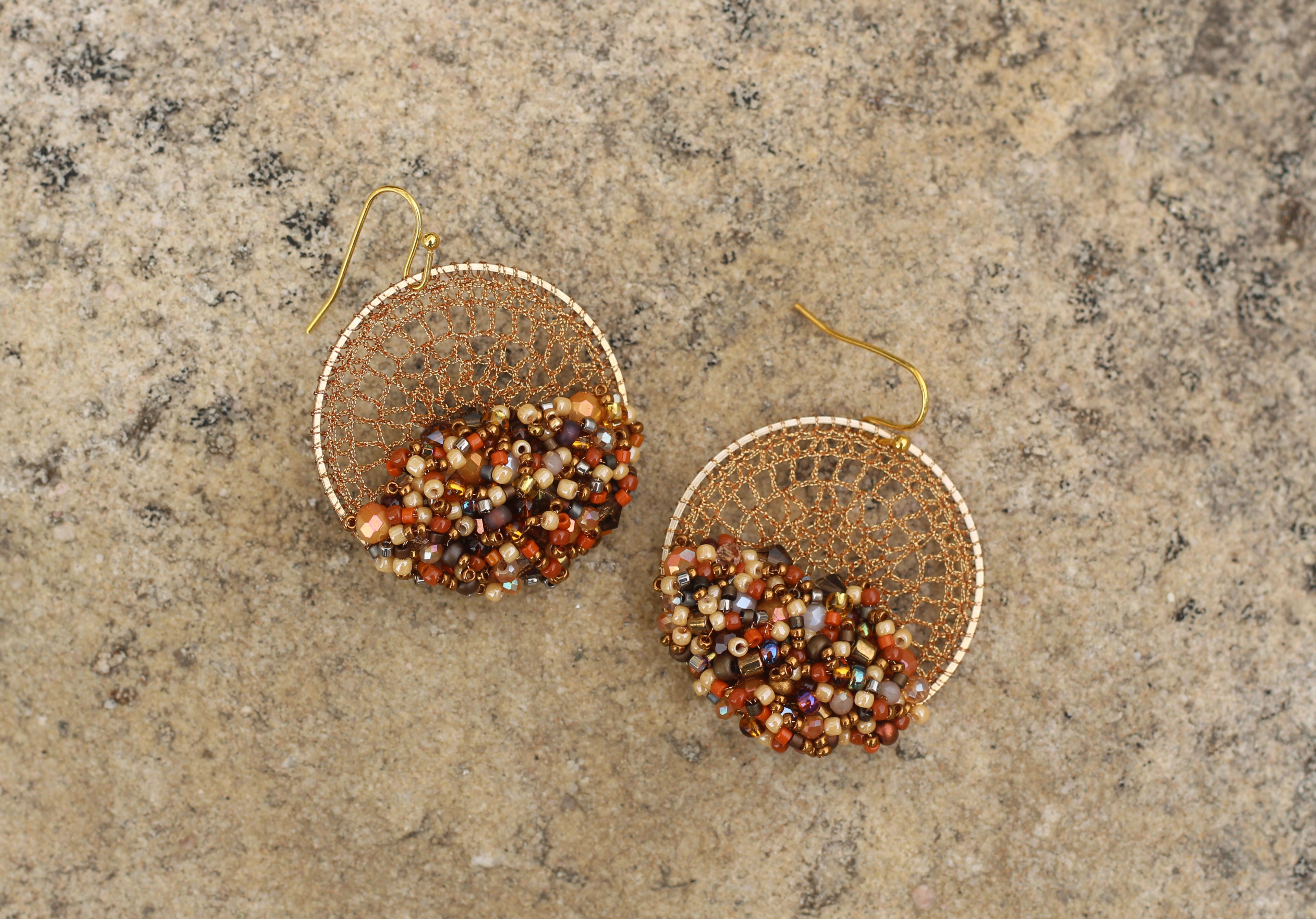 Copper Beaded Micro-Crochet